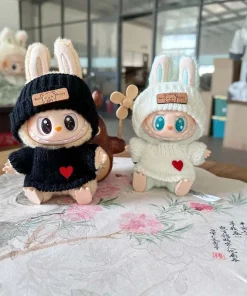 For 17cm Labubu Doll Outfit Clothes Accessories Hat and Sweater Clothes Set for Labubu Dolls Cute Decoration DIY Toys Clothes