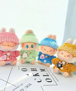 Labubu I II Dolls Clothes Cute 4 Colors Knitted Sweater and Hat set Accessories Clothing Plush Doll's Clothes