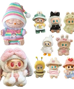 Labubu Doll Clothes For 17cm Labubu Plush Doll's Clothing Birthday Party Suit for Kid Toy Doll Dress Up Accessories for Labubu