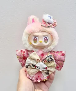 Labubu Doll Dress Up Set 15cm V3 Big Into Energy Japanese Kimono Outfit with Ropa Labubu Decoration
