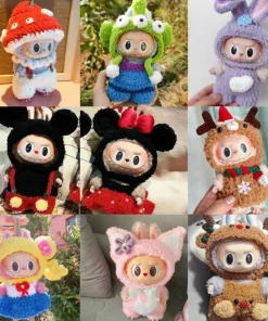 Hot High Quality Labubu Doll Figure Fashion 17cm Clothes Only Model Doll Little Clothes Color Match Hoodie Ornament Cute Xmas