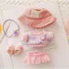 Labubu 6.5cm Transparent Plastic Glasses for 1/8 1/6 1/3 1/4 BJD for Labubu MSD Plush for EXO Doll Sunglasses 2