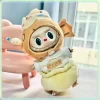 First and second generation keychains Labubu clothing accessories Labubu doll clothes cherry denim overalls 3