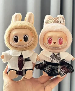 17cm Mini Plush Doll'S Clothes Outfit Accessories For Korea Kpop Exo Labubu Idol Dolls school style suit JK set Clothing Gift