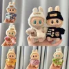 For 17cm Labubu 3.0 Plush Doll Accessories Labubu’s new denim overalls Labubu Clothes 2
