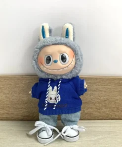 17cm Labubu Doll Clothes, Labubu Outfit Set with Hoodie - DIY Doll Replacement Accessories, Doll Decorations, Kids Gift, Doll Cl