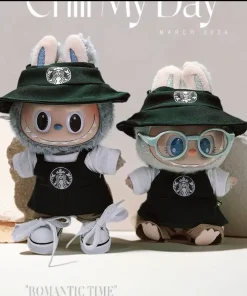 Only Clothes Labububu Generation One Or Two Dolls Vinyl Doll Keychain Clothes Pendant Labububu Star Bake Overalls Suit