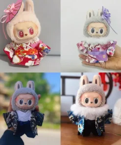 Beautiful Japan Kimono 17cm Labubu Idol Dolls Clothes Accessories Korea Kpop Exo Clothing Hoodie Plush Doll'S Clothes DIY Gifts
