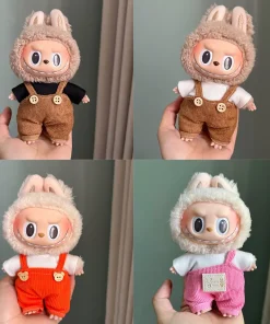 For 17cm Labubu Dopamine Overalls Set Trendy Vinyl Doll Clothes for Labubu Perfect for Stylish Doll Outfits