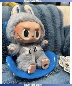 Mini Plush Doll Safety Seat Car Air Aromatreatment Decoration Kawaii Labubu Kpop Idol Doll Seat Car Ornament Accessories
