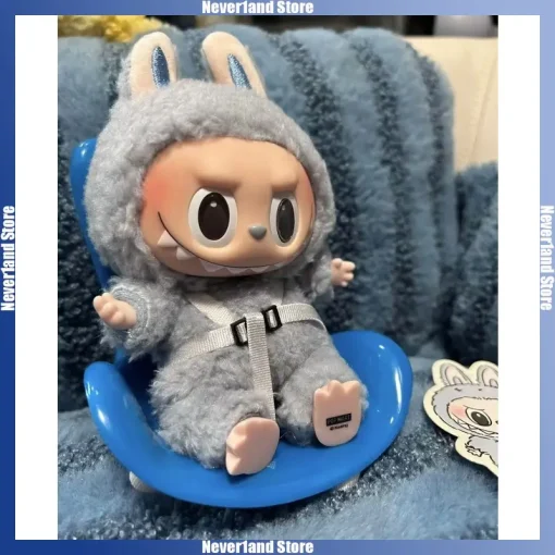 Mini Plush Doll Safety Seat Car Air Aromatreatment Decoration Kawaii Labubu Kpop Idol Doll Seat Car Ornament Accessories
