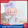 Doll Clothes For 15/17cm Labubu Flower Purple Gauze Skirt Butterfly Headwear 2PCS/Pack Plush Cotton Idol Doll Universal Dress 2
