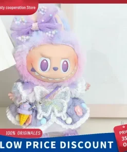 Only BClothes Labubu V3.0 Front High-Energy Vinyl Plush Blind Box Pendant Lucky Purple Butterfly Fairy Baby Clothes Skirt