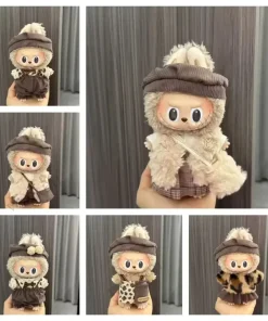 Mini Doll'S Clothes Outfit Accessories For 15-17cm Labubu Idol V1 V2 Retro Style Hat Set Artistic Style Small Painter's Clothing