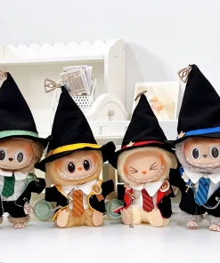 Poter 17cm Labubu Doll Academy Magic Clothing Accessories V1 V2 Shirt Hat Tie Coat Clothing Halloween Christmas Toys Gifts