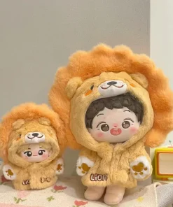 Vestiti giocattolo del fumetto 10 cm o 20 cm Nuovi giocattoli Set Vestiti per le bambole in cotone Simpatico giocattolo del fumetto Peluche Leone Giacca monopezzo Carino e causale