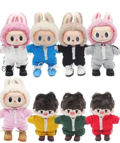 17CM Labubu Doll Casual Sports Suit EXO Doll 10CM Cotton Clothes Dress-up Clothing