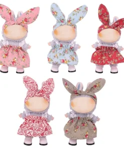 for 17Cm Plush Doll For Labubu Clothes Accessories Pants Skirts Cute Overall Doll Suspender Dress Holiday Gifts