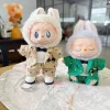 17cm Mini Doll Clothes Outfit Accessories For Labubu Doll Pop Solid Color Hoodie T-shirt Short Hat Bag Clothes Gift, Girl Toy 2