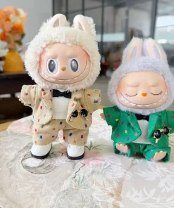 Only The First And Second Generation Labubu Clothes, Sitting Party Dolls, And Wearing Labubu Checkered Small Suits As Pendants
