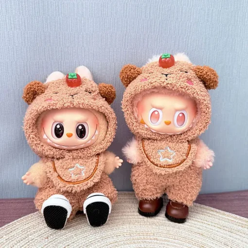 Only Clothes The First Second And Third Generation Labubu Clothes Hanging Accessories Sitting Baby Clothes Cloud Velvet Brown
