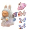 17cm Labubu Raincoat Doll Clothes Heartbeat Macaron Outfits Labubu Accessories 3