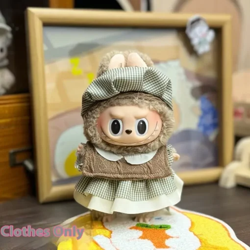 Only Clothes 17cm New Labubu Doll Clothes Cute And Fashionable Skirts Vinyl Figurines Trendy Set Dresses Casual Daily Wear Sets