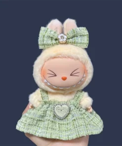 17cm V1V2 Labubu Cloth Sweet Princess Style Skirt for Labubu The Monster Outfit DIY Clothes Accessories High-Quality