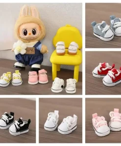 (Seulement chaussures) pour LABUBU 17 cm coton poupées chaussures jouets chaussures de sport décontractées poupées accessoires pour tenues labubu