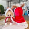 17cm Labubu I II Cute Plush Doll'S Clothes Idol Dolls Sitting Party Christmas Clothing Deef Cape Accessories For Korea Kpop Exo