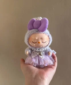 17cm labubu clothes outfit Plush doll clothes dress Skirt set Macaron Cute Clothing DIY Kid Gift