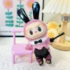 17cm Mini Doll’S Clothes Outfit Accessories For Korea Kpop Exo Labubu Idol V1 V2 Sweater plaid overalls scarf set Clothing Gift 2
