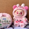 Fashion Overalls Matching Hat For 17cm Ropa Labubu Doll Clothes Mini Set Lovely Suit Trendy Accessories-Ropa Labubu 3