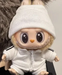 For Ropa Labubu V1/V2/V3 and 10cm cotton Doll Casual outfit Clothing Solid Color Basketball Sportswear Suit Change Doll Clothes