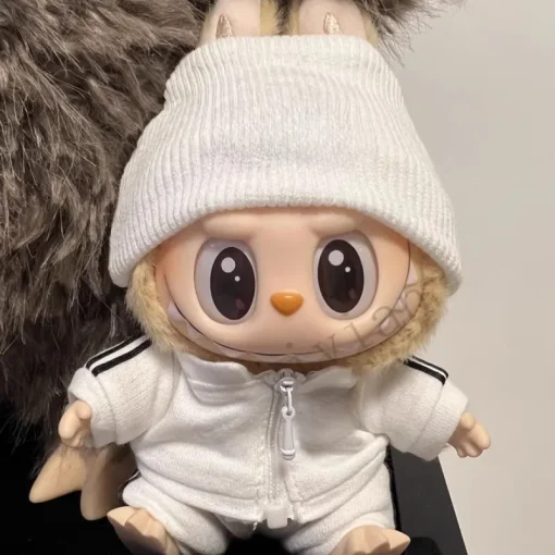 For Ropa Labubu V1/V2/V3 and 10cm cotton Doll Casual outfit Clothing Solid Color Basketball Sportswear Suit Change Doll Clothes