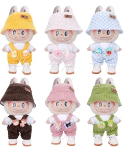 One and two generation 17CM sitting party labubu bucket hat underwear hanging pants set baby clothes labubu