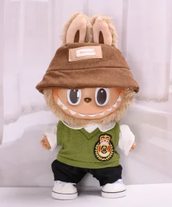 Only Clothes 38cm Labubu Plush Doll Outfit College Style Set Leisure Clothing Replacement Accessories Kids Toy Gifts