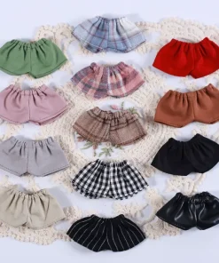 Labubu Doll Clothes 17cm Cross-Border Shorts Rubber-Encapsulated Face Rag Bulgba Clothes Changing Clothes