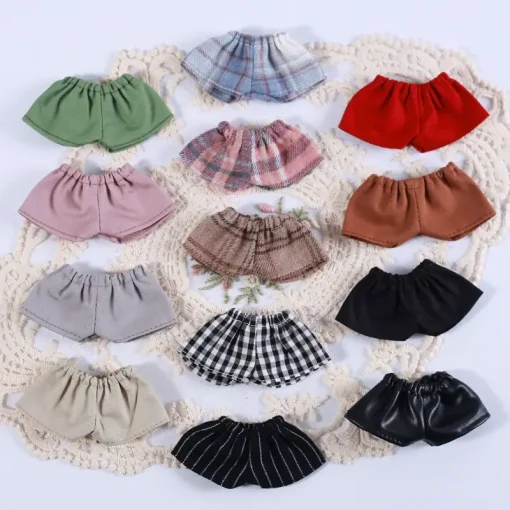 Labubu Doll Clothes 17cm Cross-Border Shorts Rubber-Encapsulated Face Rag Bulgba Clothes Changing Clothes