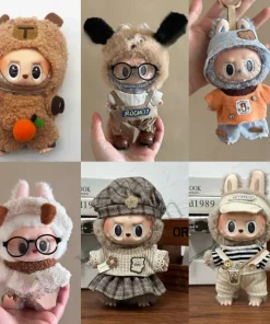 Mini Plush Doll'S Clothes Outfit Accessories For Korea Kpop Exo 15-17cm Labubu Idol V1 V2 overalls set Clothing Gift