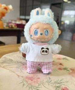 For 17cm Labubu Clothes Labubu's new short-sleeved and short-shorts Set Fresh style Labubu 3.0 Summer Outfit Clothes