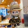 New 17cm Labubu Handsome Leather Jacket Set Cute Pleated Skirt Fashionable Hoodie Bag Leather Shoes Sunglasses 2
