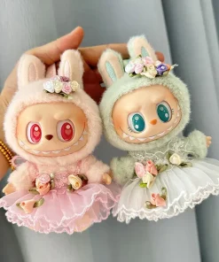 17cm Mini Plush Doll'S Clothes Outfit Accessories For Korea Kpop Exo Labubu I II Idol Dolls sit party sequined skirt Clothing