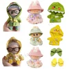 17cm Mini Doll'S Clothes Outfit Accessories For Korea Kpop Exo Labubu Idol V1 V2 Raincoat love bear dress hat set Clothing Gift