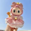 Labubu Clothes 15/17cm V1 V2 V3 Doll Mini Plush Doll Hawaiian Style Bikini Grass Skirt Hair Band 3PCS/Pack Swimsuit Accessories 2