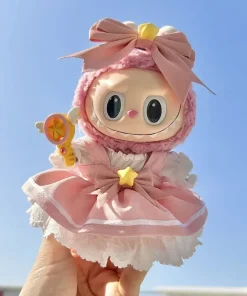 Mini Plush Doll'S Clothes Outfit Accessories For Korea  Labubu V1 V2 Idol Dolls Pit strip climbing suit 17cm Clothing Gift