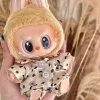 Fashion Doll Clothes For 17cm Labubu V1 V2 outfitClothes Hoodies Color Match Hoodies Casual plaid overalls Dolls Accessories 3