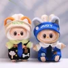 Only The First And Second Generation Labubu Clothes, Sitting Party Dolls, And Wearing Labubu Checkered Small Suits As Pendants 2