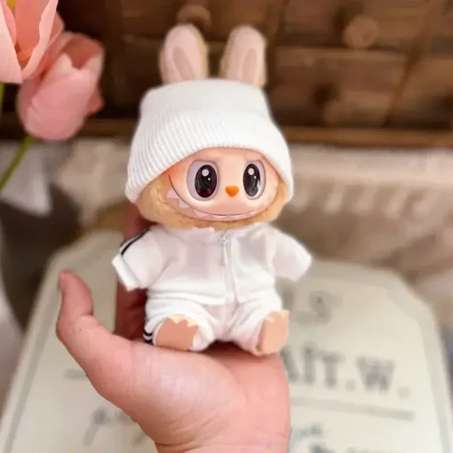 (Only Clothes) 17cm Labubu Macaron Sport Outfit Adorable Doll Clothes Set for Labubu Accessories