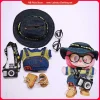 For15-17cm Labubu Clothes V1 V2 V3 Fisherman'S Hat Overalls T-Shirt Dolls Accessories Suit For Labubu Outfits Toys Birthday Gift